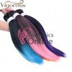 Coada de par dreapta Afro Vigorous Easy Jumbo Braids Hair de  65 cm Brunet -Saten Ombre EZ1B27